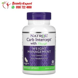 Natrol carb intercept with phase 2 carb controller weight management enhancer