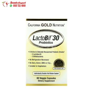 California Gold Nutrition LactoBif Probiotics 30 Billion CFU 60 Veggie Capsules