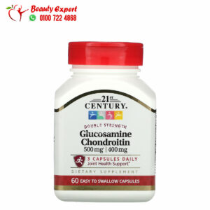 جلوكوزامين كبسولات من 21 سينتري‏ لدعم دعم صحة المفاصل 60 كبسولة سهلة البلع - 21st Century Glucosamine Chondroitin 60 Easy to Swallow Capsules