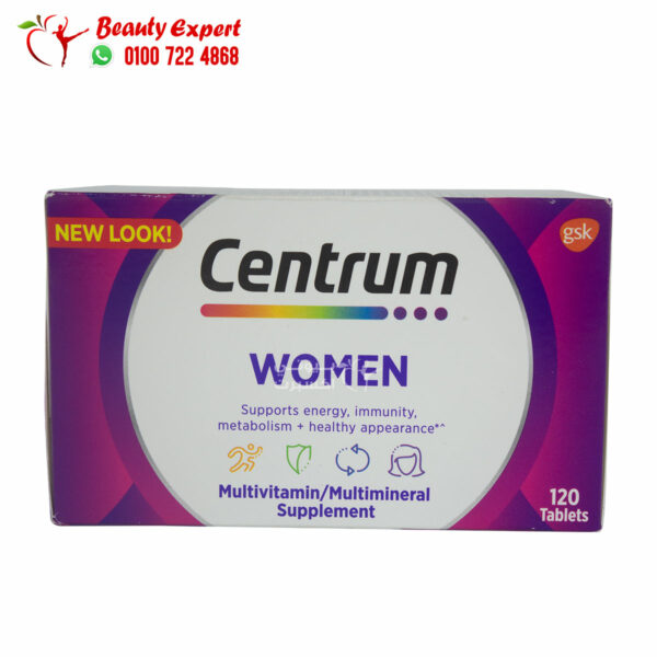 ملتى فيتامين للنساء سنتروم 120كبسولة Centrum Women multivitamin