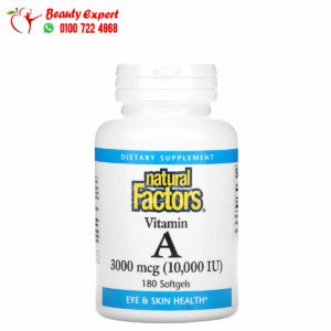Natural Factors vitamin a supplements 3000 mcg (10,000 IU) 180 softgels