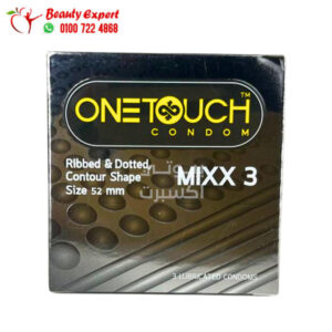 ون تاتش واقى ذكري للإثارة والمتعة مضلع ومحبب ميكس OneTouch MIXX Dibbed Dotted Contour Lubricated Condom