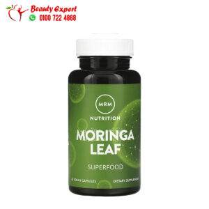 حبوب أوراق المورينجا للتغذية ودعم الصحة العامة 60 كبسولة نباتية MRM Nutrition Moringa Leaf