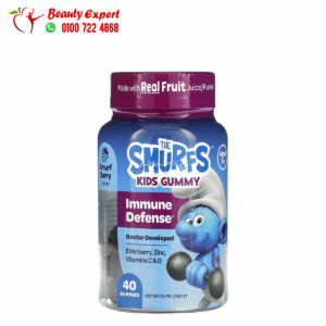 لبان السنافر لتقوية المناعة للأطفال بالتوت لعمر 3 سنوات فأكبر 40 قرص مضغ The Smurfs Kids Gummy Immune Defense Ages 3+ Smurf Berry