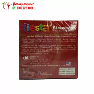 Ingredients of Fiesta Strawberry Dotted Scented Lubricated Condom 3 Pieces Fiesta Strawberry Dotted Scented Condom